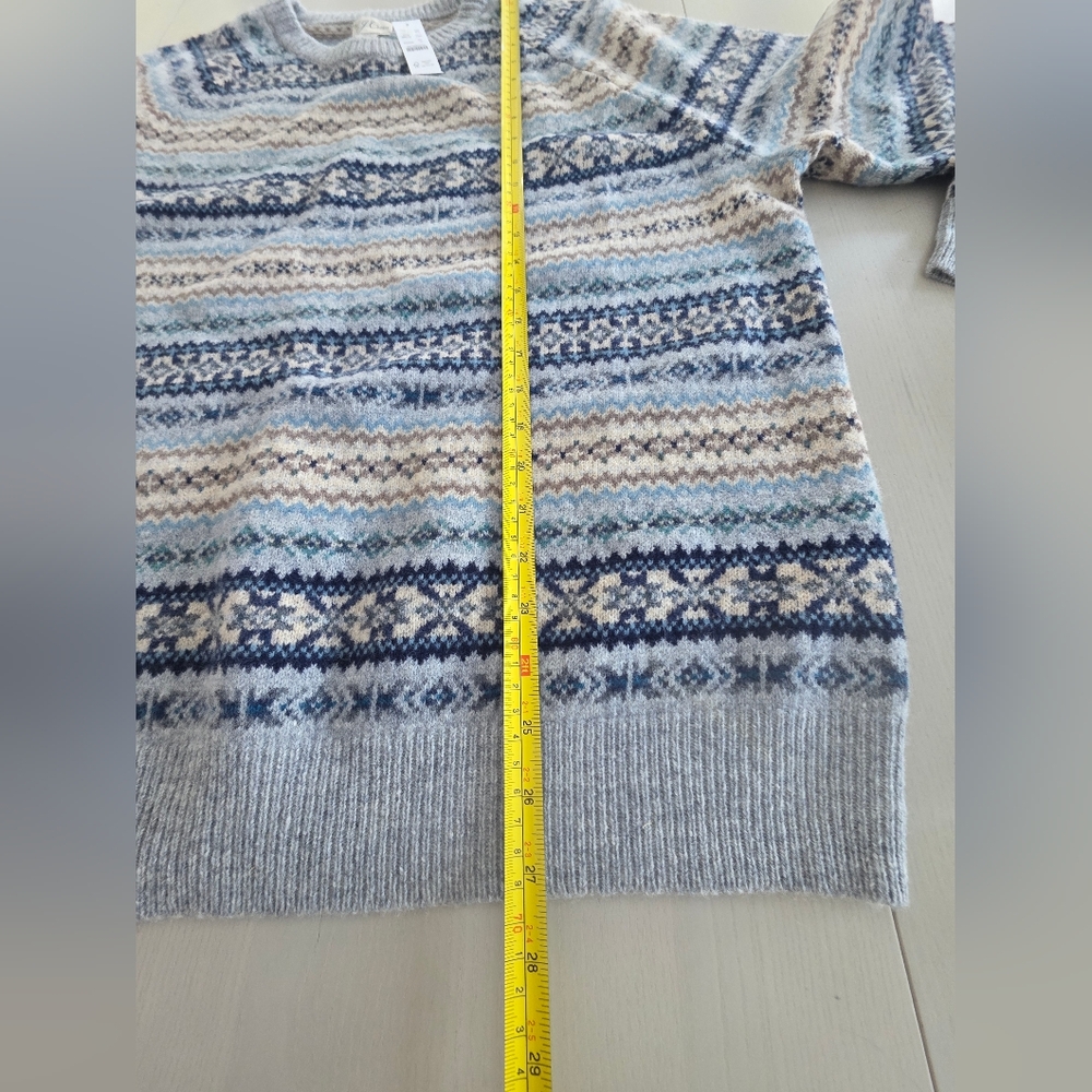 NWT J.Crew Men"s Wool-blend Fair Isle sweater Sz XL $128 Vintage - Picture 8 of 9